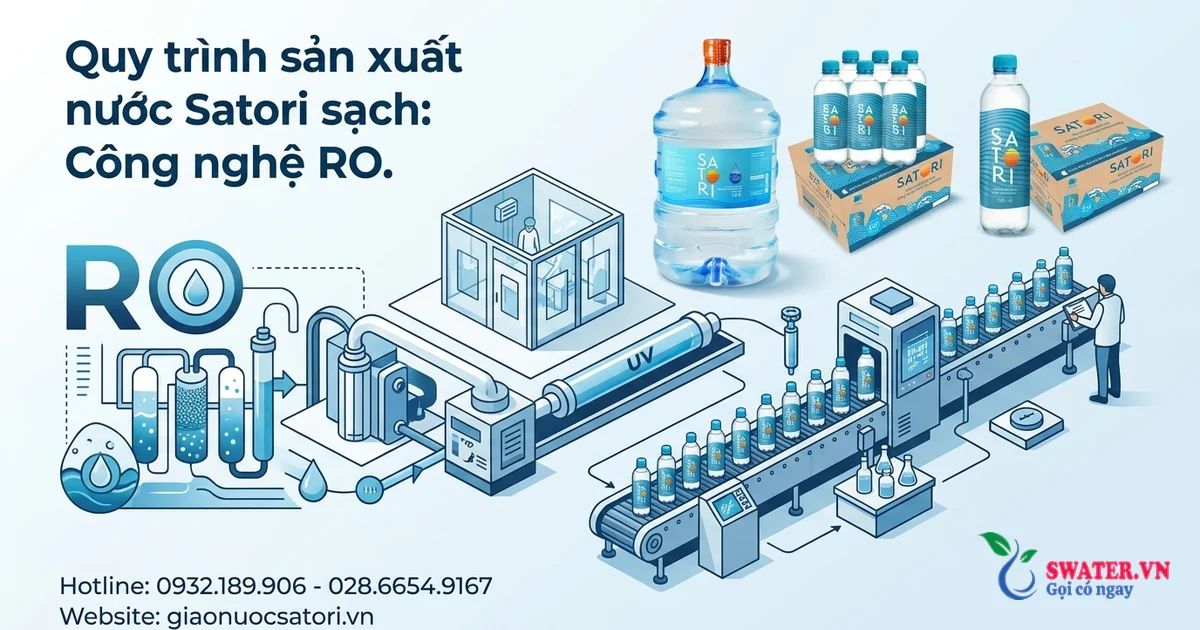 Quy trình sản xuất nước Satori sạch: Công nghệ RO.