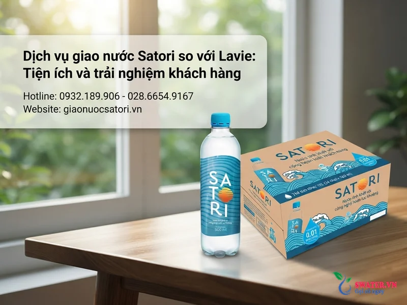 Dịch vụ giao nước Satori so với Lavie: Tiện ích và trải nghiệm khách hàng