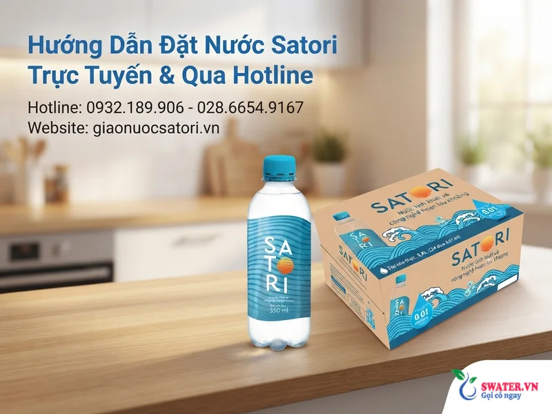 Hướng Dẫn Đặt Nước Satori Trực Tuyến & Qua Hotline