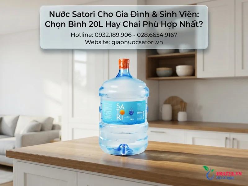 Nước Satori Cho Gia Đình & Sinh Viên: Chọn Bình 20L Hay Chai Phù Hợp Nhất?