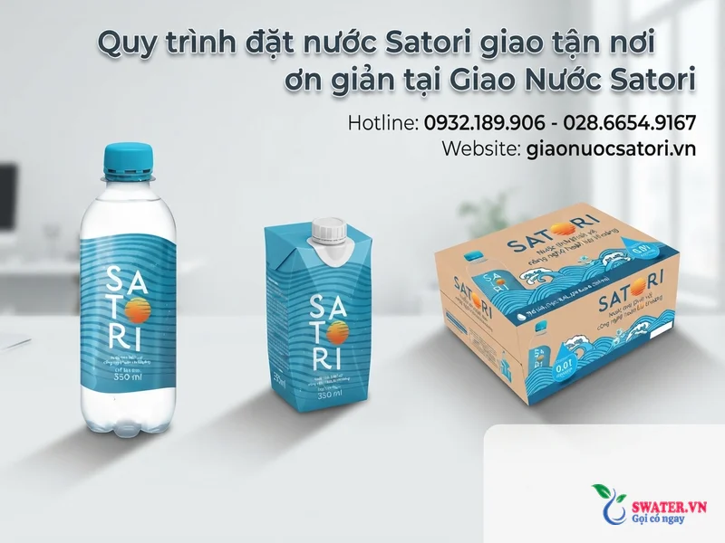 Quy trình đặt nước Satori giao tận nơi đơn giản tại Giao Nước Satori
